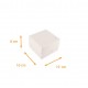 Molde blanco cuadrado 10x10x8cm, paquete de 50 unidades, con muescas