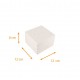 Molde blanco cuadrado 12x12x8cm, paquete de 50 unidades, con muescas