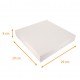 Square white cake tin pack of 50 pieces, with notches, 28x28x8cm