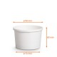 Vaso di cartone bianco per gelato o zuppa 24cl, scatola da 500