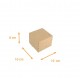 Scatola quadrata kraft marrone 10x10x8cm, con tacche, confezione da 25