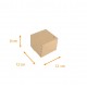 Scatola quadrata kraft marrone 12x12x8cm, con tacche, confezione da 25