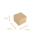 Caja cuadrada kraft marrón 14x14x8 cm, paquete de 25 piezas, con muescas