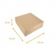Caja cuadrada kraft marrón 16x16x8 cm, con muescas, paquete de 25