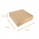 Scatola quadrata kraft marrone 18x18x8 cm, con tacche, confezione da 25