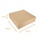 Scatola quadrata kraft marrone 20x20x8 cm, con tacche, confezione da 50