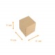 Caja cuadrada kraft marrón 11x11x10 cm, con muescas, paquete de 25
