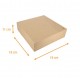 Scatola quadrata kraft marrone 18x18x10cm, con tacche, confezione da 25