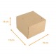 Caja cuadrada kraft marrón 18x18x14 cm, con muescas, paquete de 25