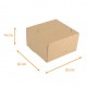 Scatola quadrata kraft marrone 20x20x14 cm, confezione da 50 pezzi, con tacche