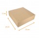 Caja cuadrada kraft marrón 23x23x10 cm, con muescas, paquete de 25