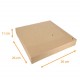 Caja cuadrada kraft marrón 26x26x10 cm, con muescas, paquete de 25