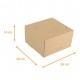Caja cuadrada kraft marrón 26x26x14 cm, con muescas, paquete de 25