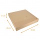 Caja cuadrada kraft marrón 29x29x10 cm, con muescas, paquete de 25