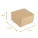 Quadratische Schachtel aus braunem Kraftpapier 32x32x14 cm, Packung mit 50 Stück, mit Einkerbungen