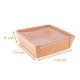 Schale zum Mitnehmen mit Deckel 100% recycelbar, 130x130x55mm, 750mL, Karton mit 150 Stück