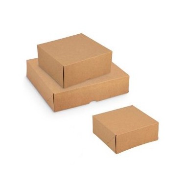 Scatola quadrata kraft marrone
