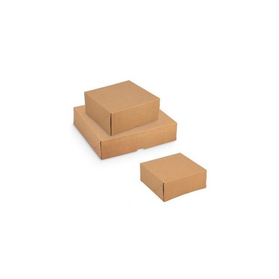 Scatola quadrata kraft marrone