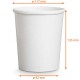 Vaso di cartone bianco per gelato o zuppa 96cl, scatola da 500