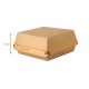 Hamburgerbox aus Kraft Größe L, 14.2x13.7x6.1cm, Karton mit 500 Stück