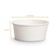 Cardboard salad bowl 1260ml, Carton/PE white, ø184x65mm, box of 276