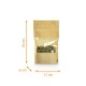 Luftdichte Reißverschlusstasche - Doypack mit Fenster PP 11+6,5x18,5cm 250ml Kraft Ecru, 100er-Packung