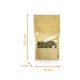Luftdichte Reißverschlusstasche - Doypack mit Fenster PP 13+7x22,5cm 500ml Kraft Ecru, 100er-Packung