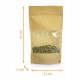 Luftdichte Reißverschlusstasche - Doypack mit Fenster PP 21+11x31cm 1500ml Kraft Ecru, 100er-Packung