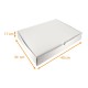 Scatola per vassoi microflute 30x40x11cm, microflute bianca, confezione da 25