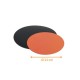 Scheibe aus farbigem Karton Schwarz/Orange ø 24cm, 50er-Pack