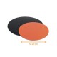 Scheibe aus farbigem Karton Schwarz/Orange ø 26cm, 50er-Pack