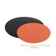 Scheibe aus farbigem Karton Schwarz/Orange ø 28cm, 50er-Pack