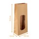 SOS-Tasche aus braunem Kraftpapier mit Fenster 13,5x7,5x31,5cm, 100er-Packung