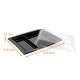 Schwarze Rinne mit RPET-Deckel - Quadripack 600cc, 255x215x27mm, 2 Fächer, 240er Karton