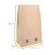 Bolsa SOS de papel 27x15x40cm kraft reciclado marrón 70g/m2, caja de 250