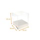 Clip-Box aus transparentem PVC 18x18x20cm (mit Kartonbasis), 10er-Pack