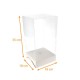 Clip-Box aus transparentem PVC 18x18x35cm (mit Kartonbasis), 10er-Pack