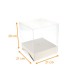 Caja de clips de PVC transparente 21x21x20cm (con base de tarjeta), paquete de 10
