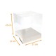 Clip-Box aus transparentem PVC 21x21x25cm (mit Kartonbasis), 10er-Pack