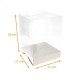 Clip-Box aus transparentem PVC 21x21x30cm (mit Kartonbasis), 10er-Pack