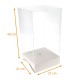 Caja de clips de PVC transparente 21x21x40cm (con base de tarjeta), paquete de 10