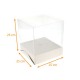 Clip-Box aus transparentem PVC 25x25x25cm (mit Kartonbasis), 10er-Pack
