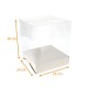 Caja de clips de PVC transparente 25x25x30cm (con base de tarjeta), paquete de 10