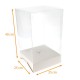 Caja de clips de PVC transparente 25x25x40cm (con base de tarjeta), paquete de 10