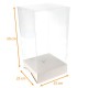 Clip-Box aus transparentem PVC 25x25x50cm (mit Kartonbasis), 10er-Pack