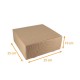 Präsentationsbox aus Kraft écru 25x25x10cm, Karton mit 50 Stück