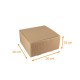 Präsentationsbox aus Kraft écru gewellt 20x20x10cm, Karton mit 50 Stück