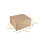 Präsentationsbox aus Kraft écru 20x20x10cm, Karton mit 50 Stück