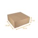 Präsentationsbox aus Kraft écru 25x25x7cm, Karton mit 50 Stück