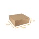 Präsentationsbox aus Kraft écru gewellt 20x20x7cm, Karton mit 50 Stück